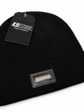 KBETHOS Black Beanie with LED Light – Hands-Free Lighted Knit Cap